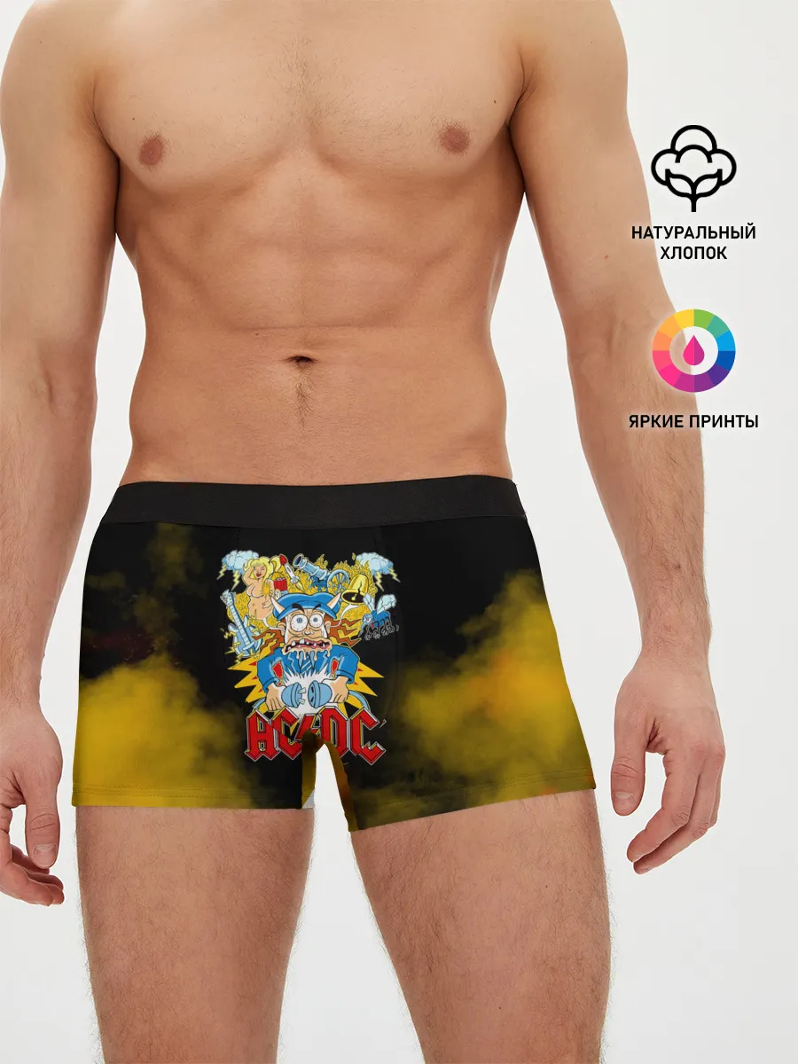 Мужские трусы боксеры / Карикатура Ангус Янг - AC/DC
