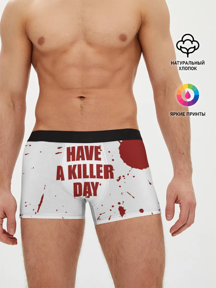 Мужские трусы боксеры / blood have a killer day Dexter