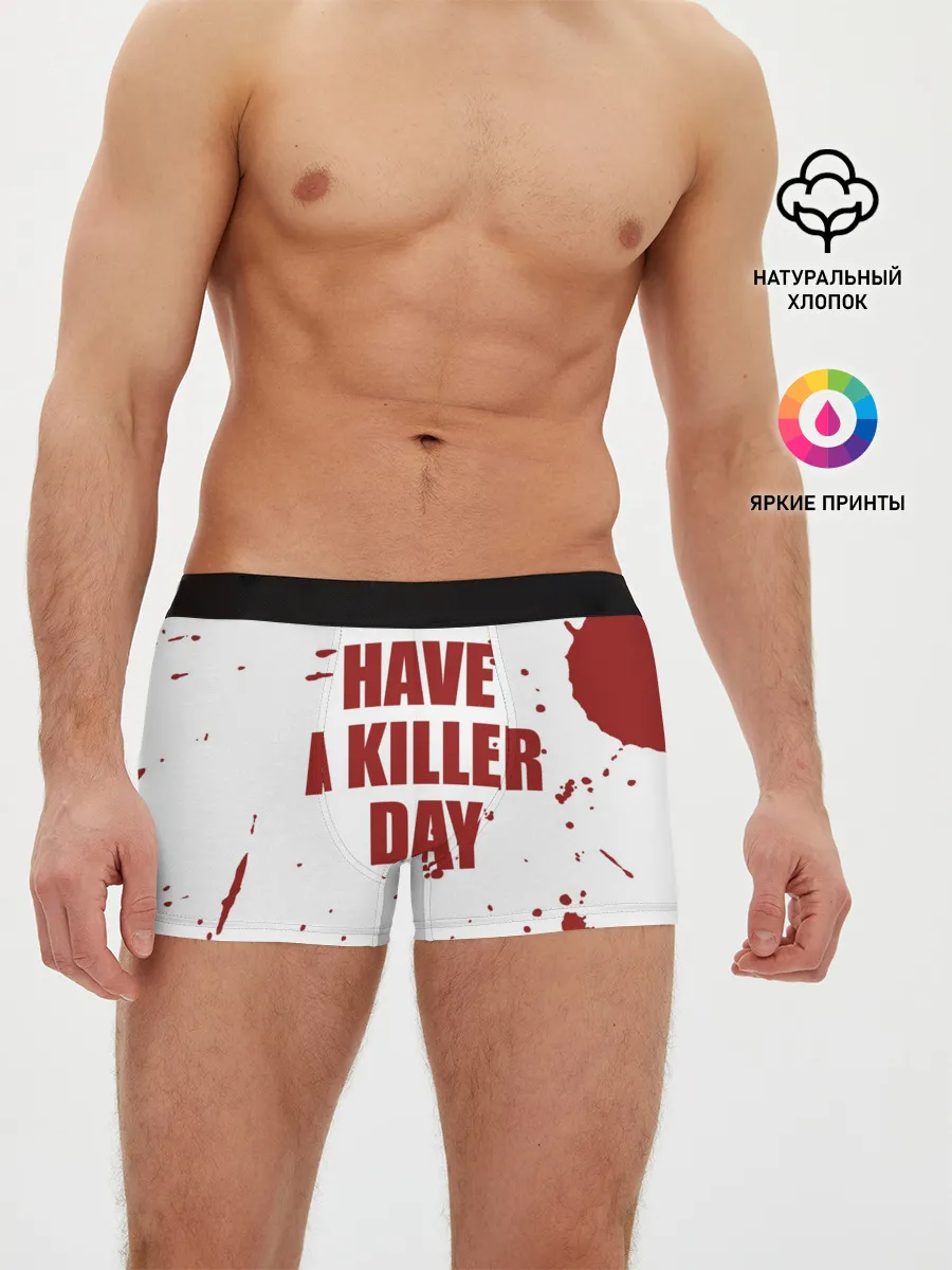 Мужские трусы боксеры / blood have a killer day Dexter