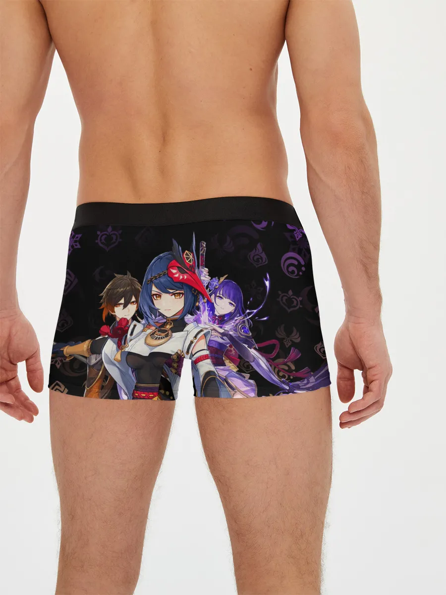 Мужские трусы боксеры / Genshin Impact: Сара, Чжун Ли, Сёгун Райдэн