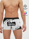 Мужские трусы боксеры / Нирвана Рок Группа Гранж ЧБ | Nirvana