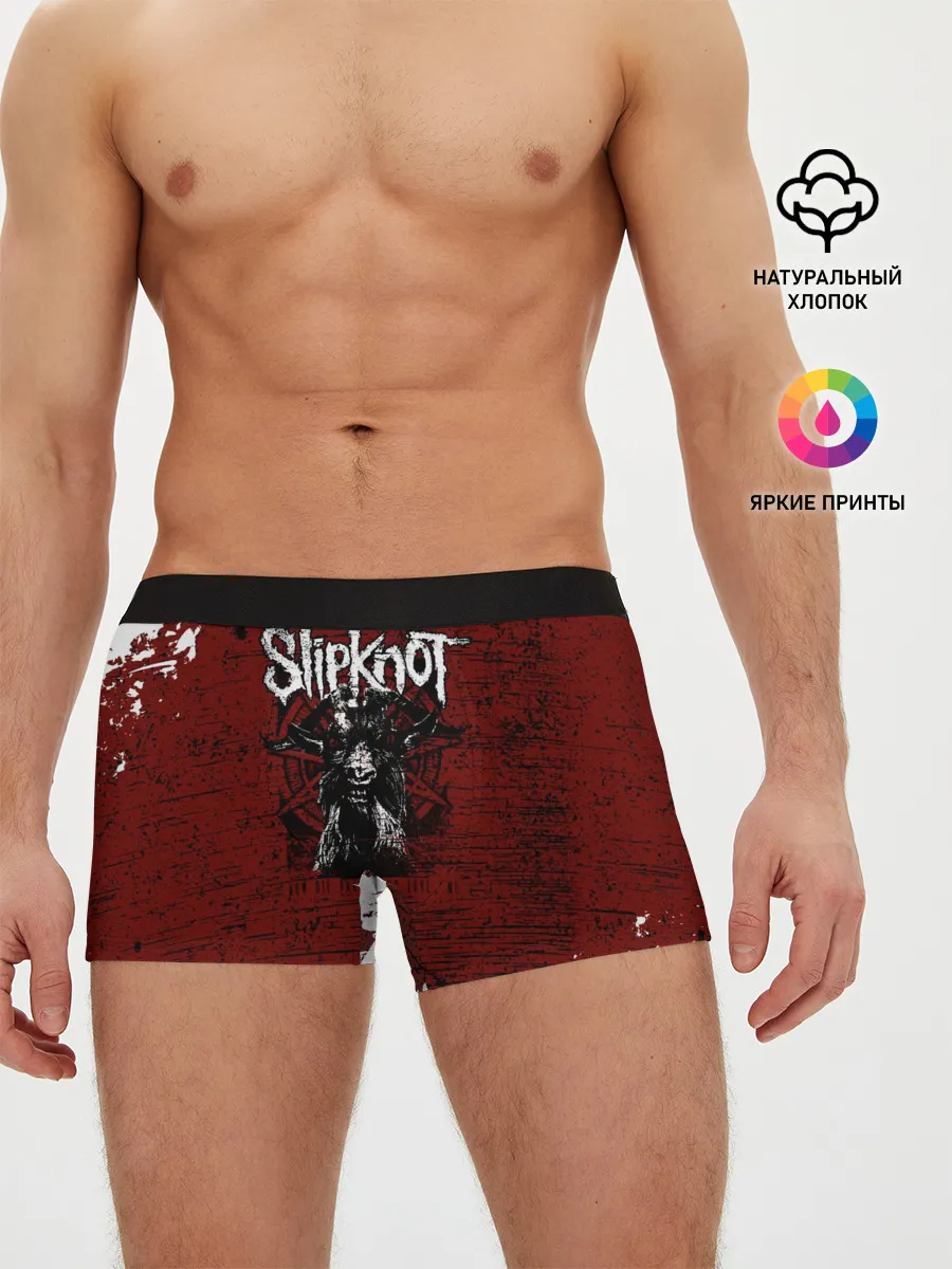 Мужские трусы боксеры / Слипкнот Гранж | Slipknot Rock Goat