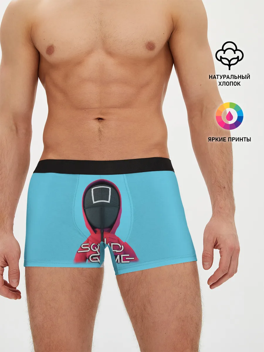 Мужские трусы боксеры / Squid game квадрат - Игра в кальмара