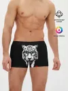 Мужские трусы боксеры / Тигр с красной розой