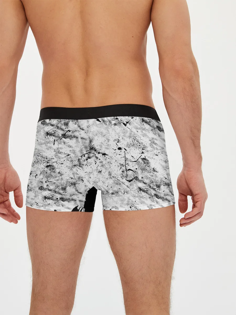 Мужские трусы боксеры / Надпись Слипкнот Рок Группа ЧБ | Slipknot