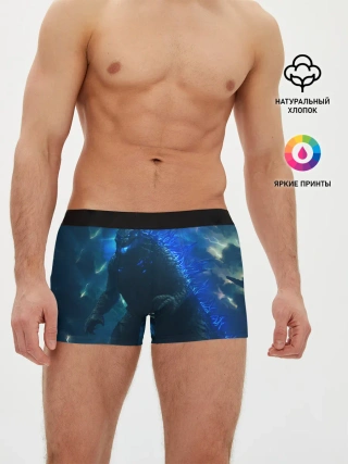 Мужские трусы боксеры / ГОДЗИЛЛА В МОРЕ