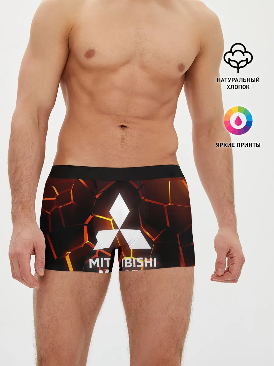 Мужские трусы боксеры / 3D плиты с подсветкой | Митсубиси