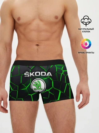 Мужские трусы боксеры / Skoda 3D плиты с подсветкой