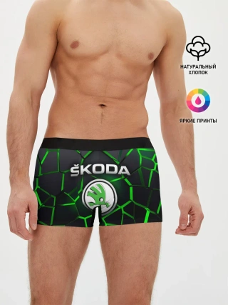 Мужские трусы боксеры / Skoda 3D плиты с подсветкой