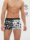 Мужские трусы боксеры / DESTINY LOGOBOMBING ЧЁРНО БЕЛОЕ