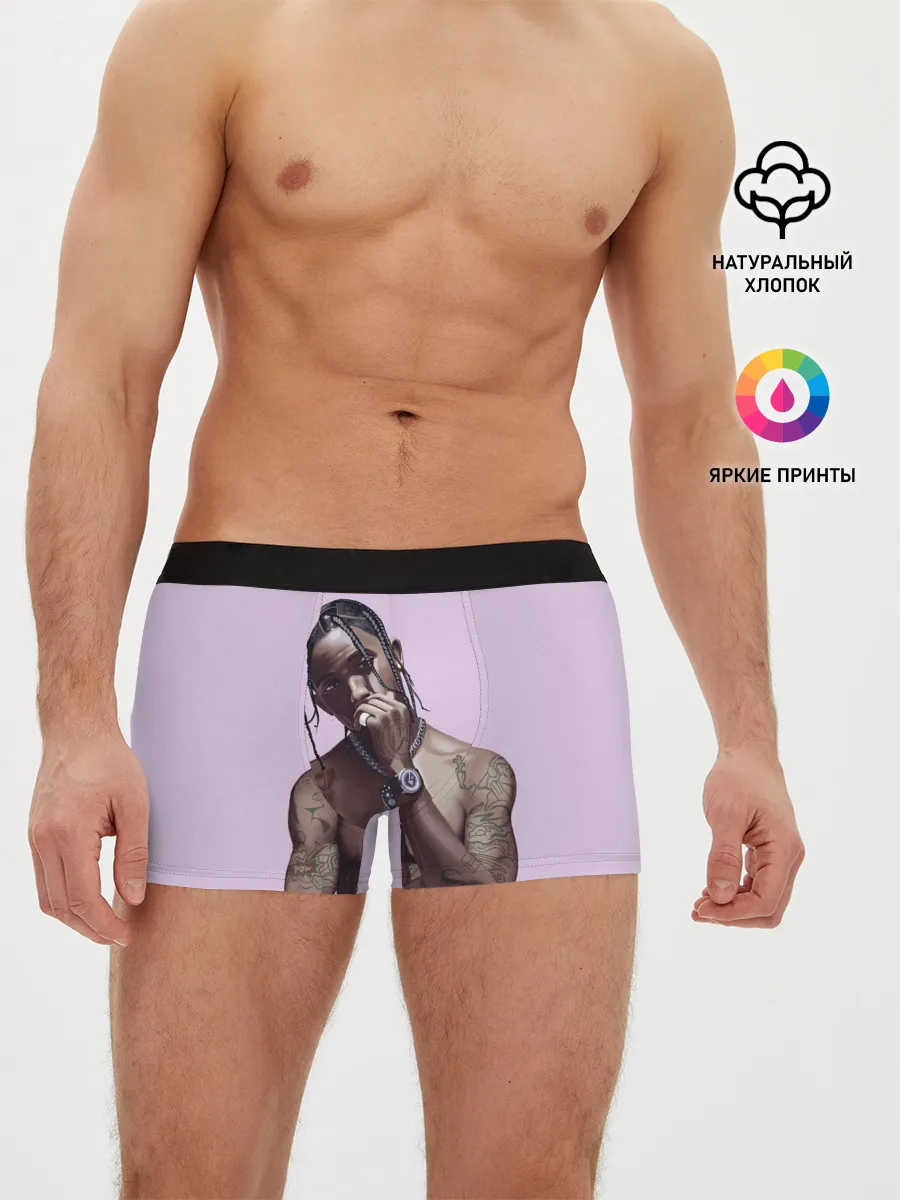Мужские трусы боксеры / Задумчивый Трэвис