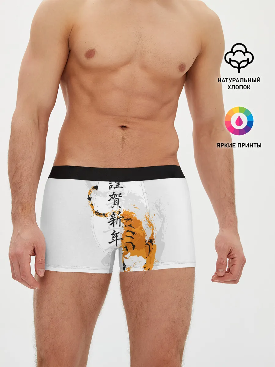 Мужские трусы боксеры / Китайский тигр