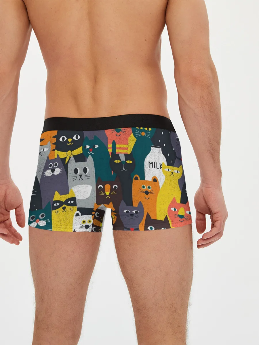 Мужские трусы боксеры / крутые коты
