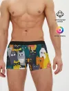 Мужские трусы боксеры / крутые коты