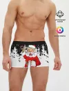 Мужские трусы боксеры / Тигр в шубе Санта Клауса