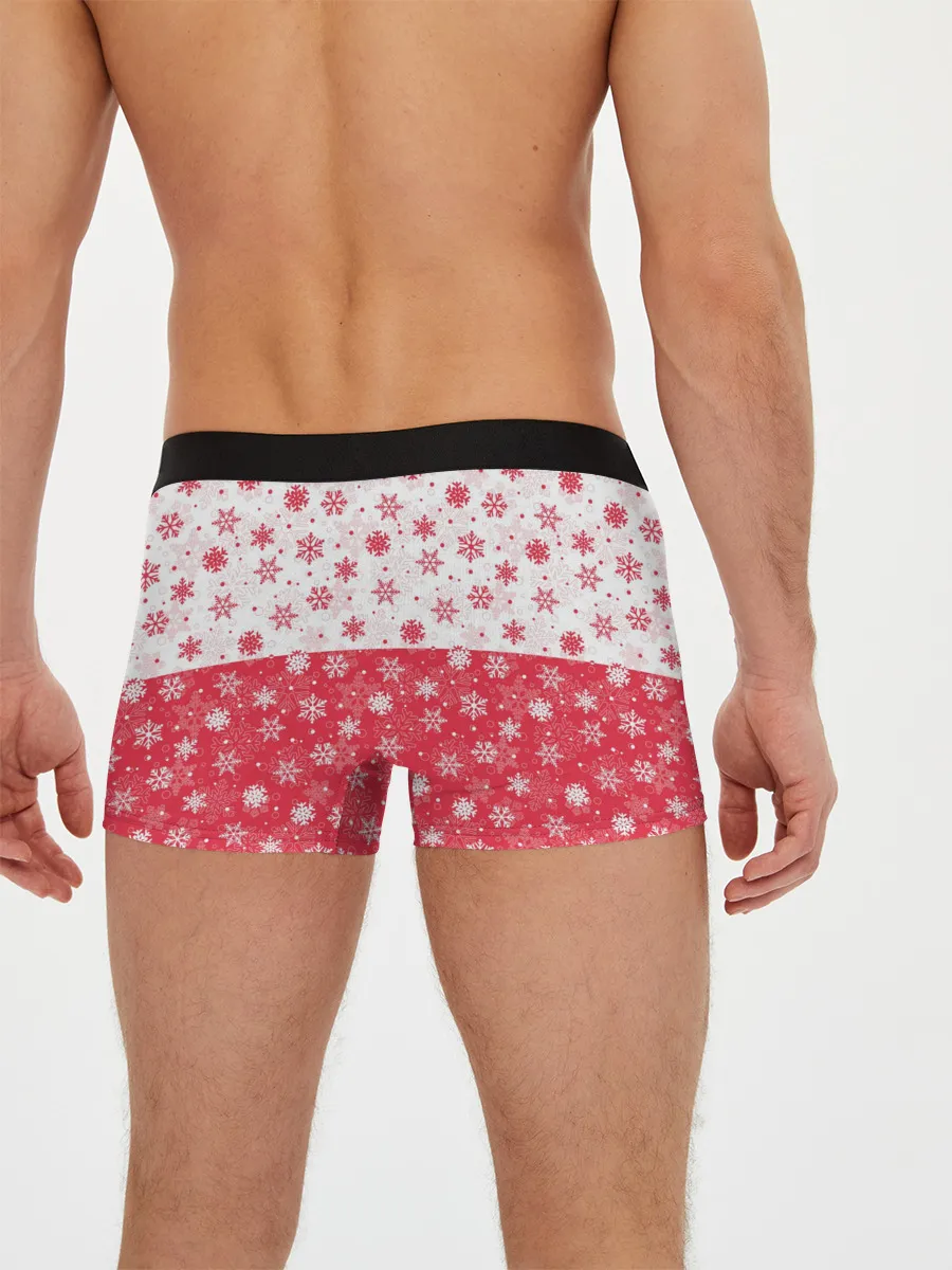 Мужские трусы боксеры / Снежинки