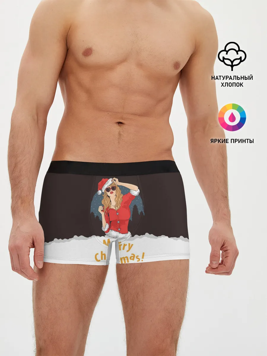 Мужские трусы боксеры / Снегурка