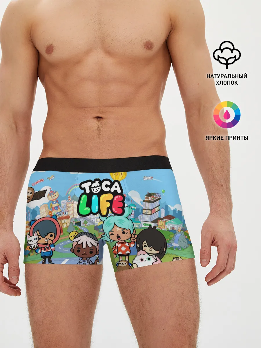 Мужские трусы боксеры / Toca Boca | Тока бока Рита, Зик, Нари, Леон