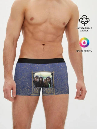 Мужские трусы боксеры / Maneskin в серебре и золоте