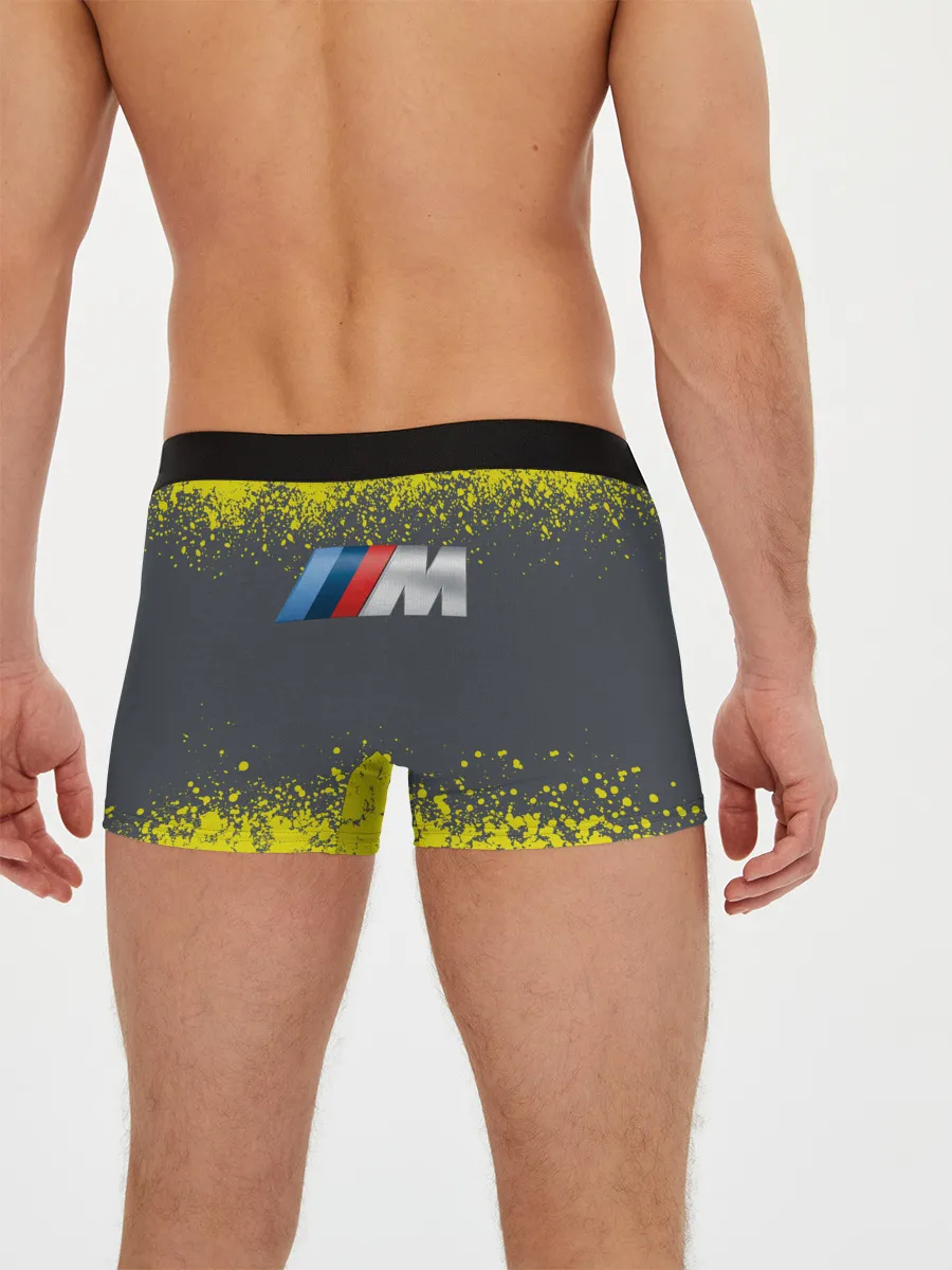 Мужские трусы боксеры / БМВ | ЖЕЛТЫЙ ПЕРФОРМАНС