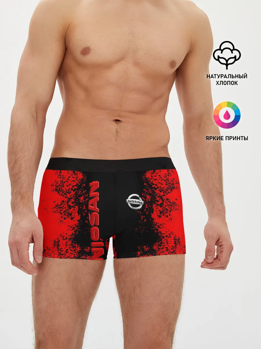 Мужские трусы боксеры / NISSAN RED