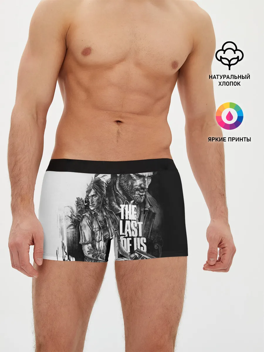 Мужские трусы боксеры / THE LAST OF US ЧЁРНО БЕЛЫЙ