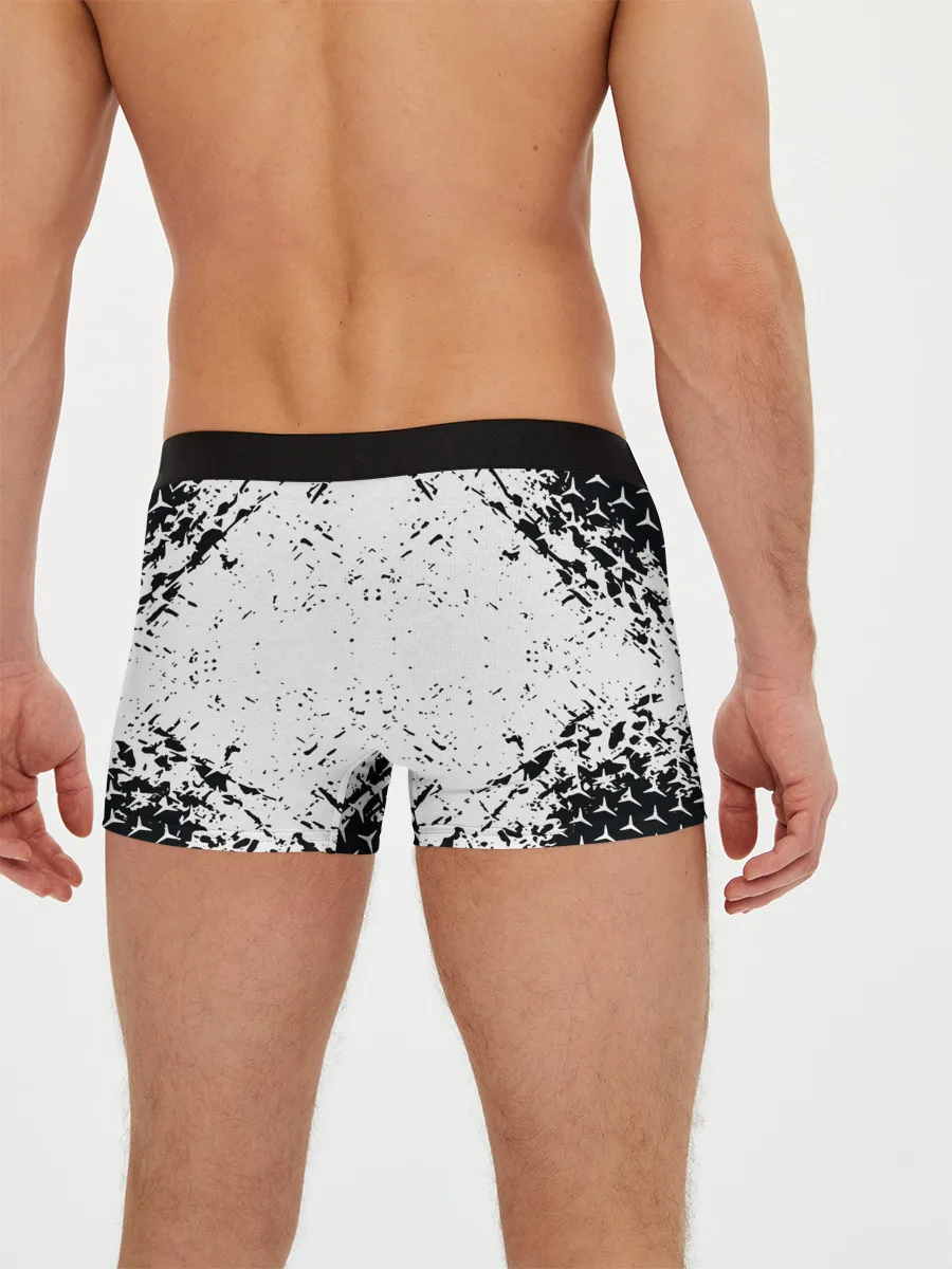 Мужские трусы боксеры / Mercedes | брызги красок,