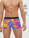 Мужские трусы боксеры / Яркая абстракция космических красок
