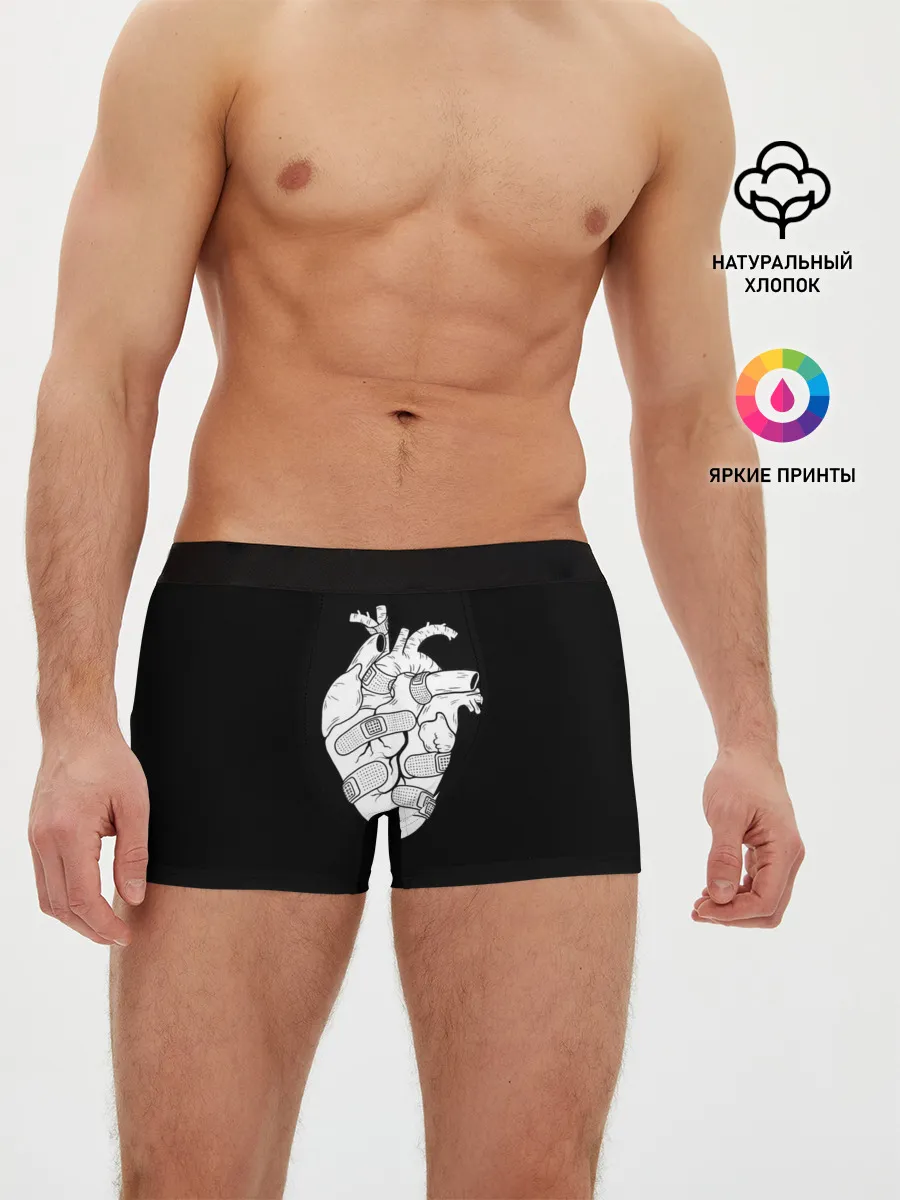 Мужские трусы боксеры / раненное-сердце