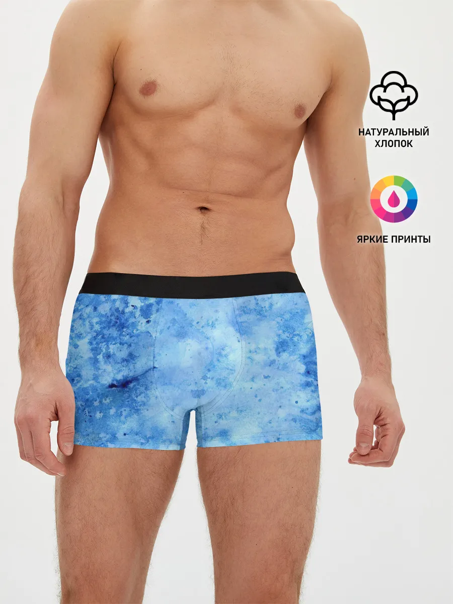 Мужские трусы боксеры / Красочная синева