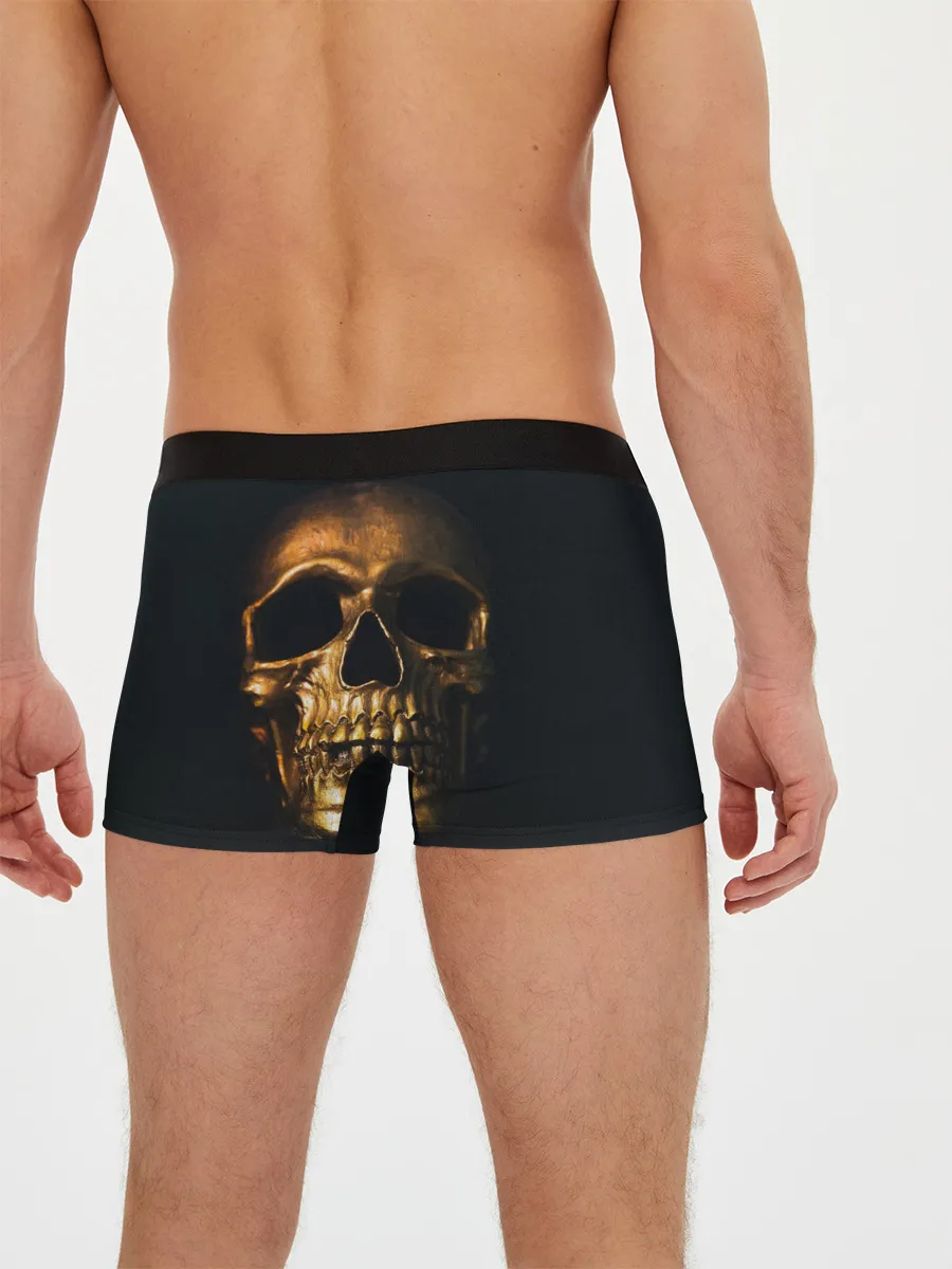Мужские трусы боксеры / Gold Skull