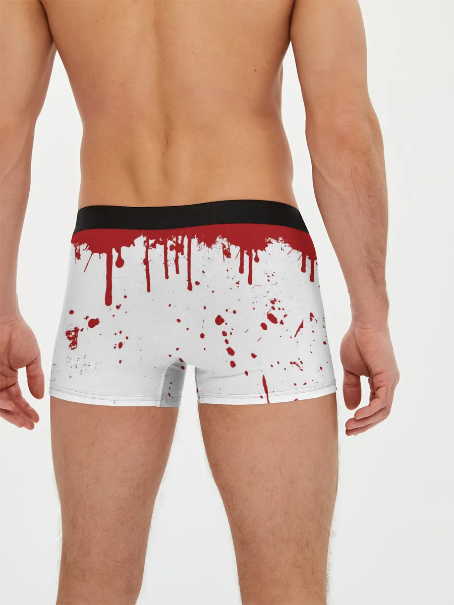Мужские трусы боксеры / ИГРА В КАЛЬМАРА ПЕРСОНАЖ 001 КРОВЬ