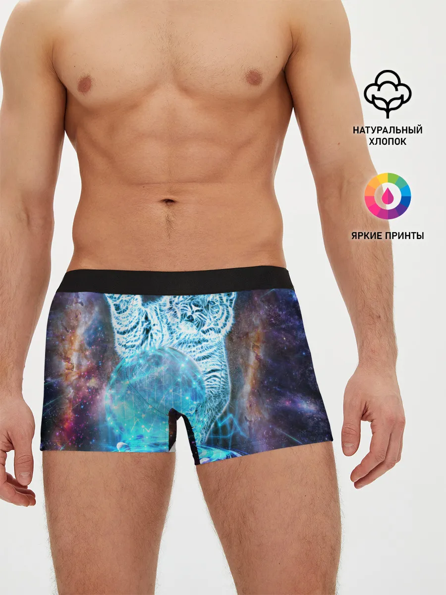 Мужские трусы боксеры / Звездный тигр