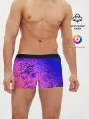 Мужские трусы боксеры / Абстрактный пурпурно-синий