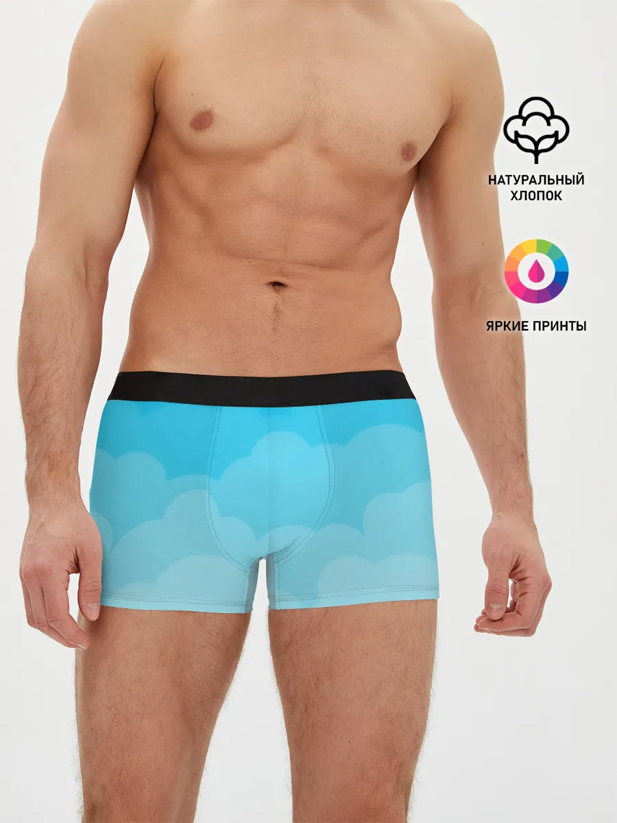 Мужские трусы боксеры / Голубые облака