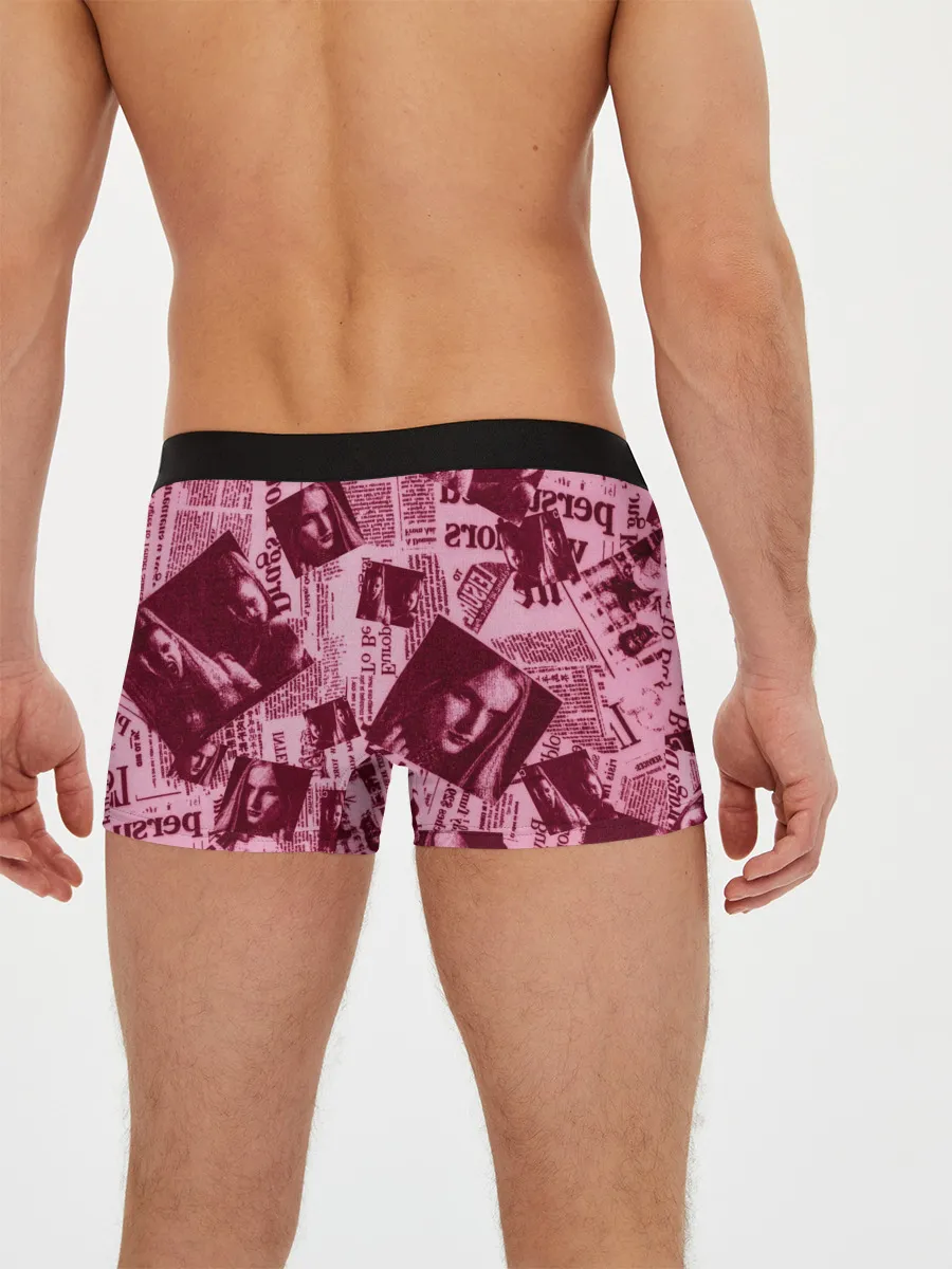 Мужские трусы боксеры / newspaper fashion