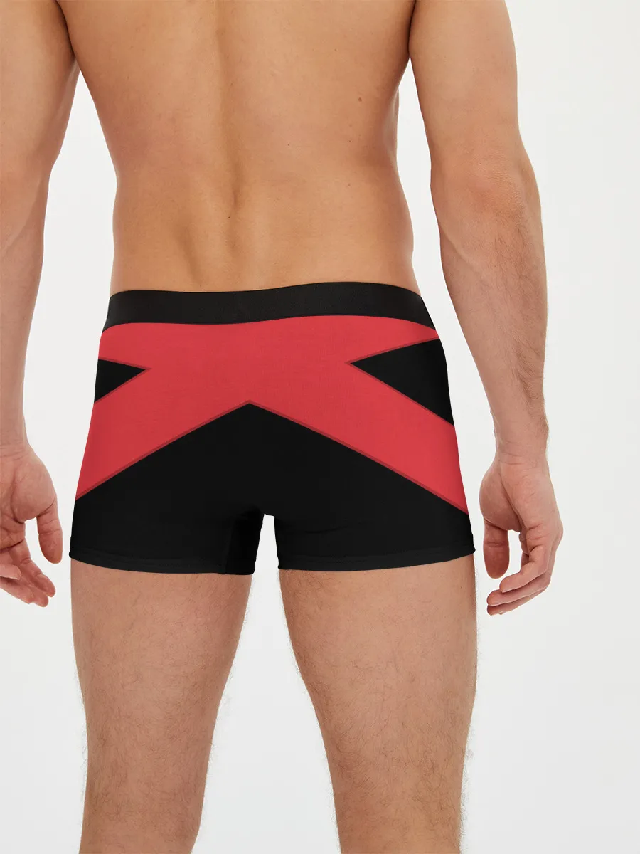 Мужские трусы боксеры / ГЕОМЕТРИЯ МИНИМАЛИЗМ | КРАСНЫЕ ПОЛОСЫ