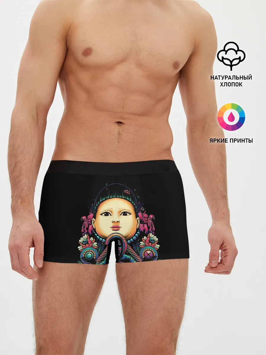 Мужские трусы боксеры / Игра в кальмара Кукла маски черепа