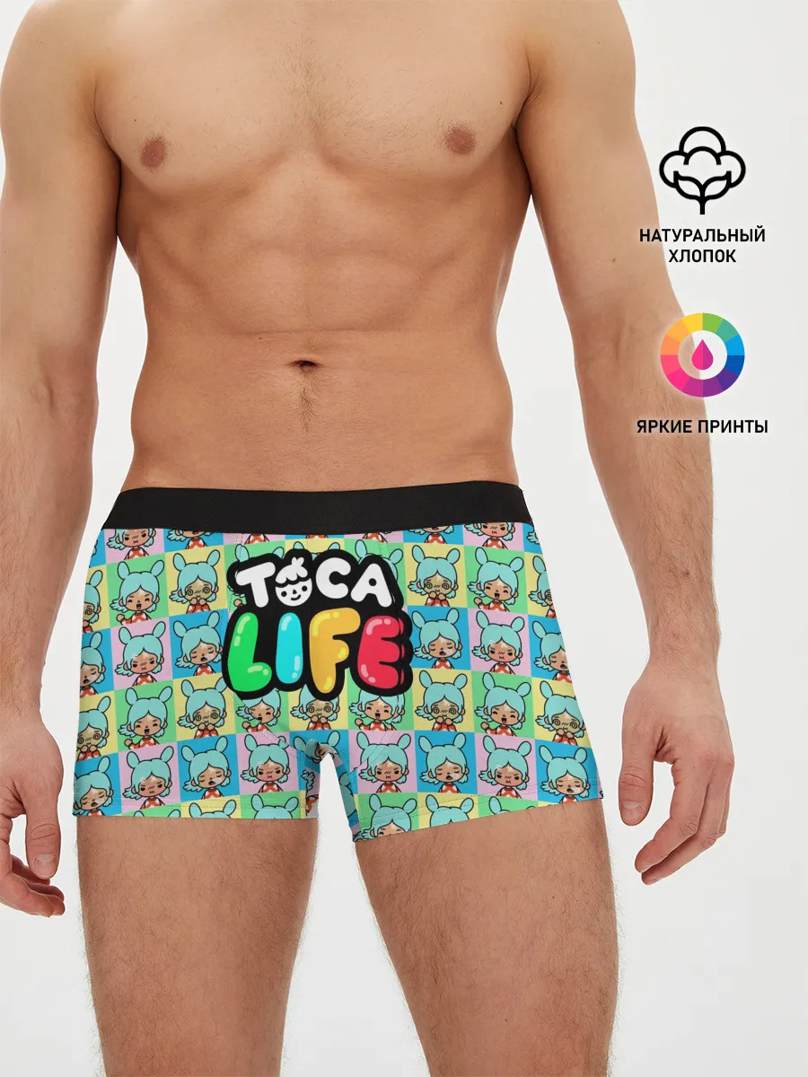 Мужские трусы боксеры / Toca Boca logo | Тока Бока Рита