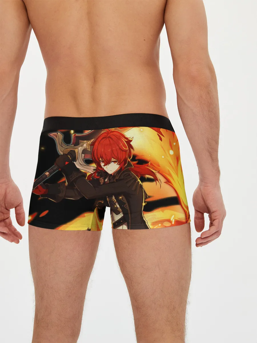 Мужские трусы боксеры / Геншин импакт: Дилюк