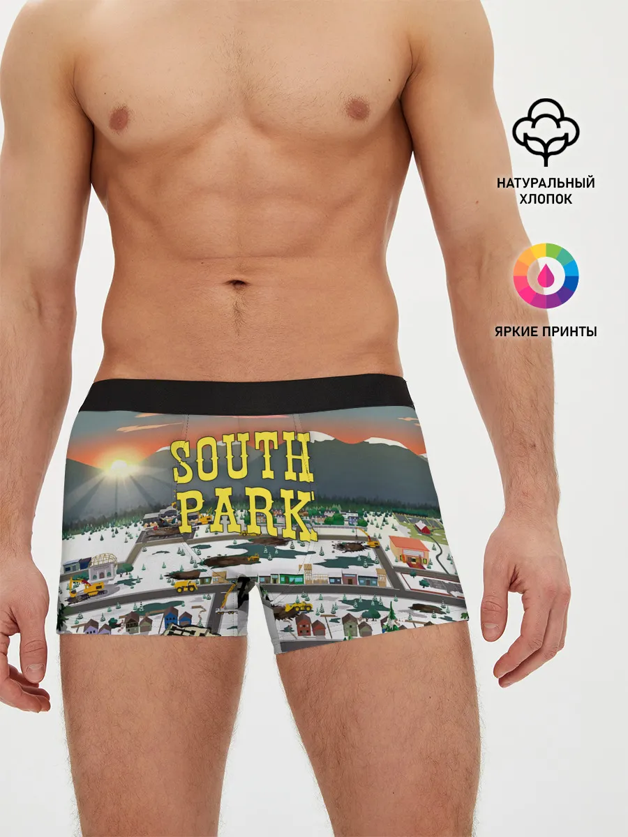 Мужские трусы боксеры / Южный Парк разрушенный город