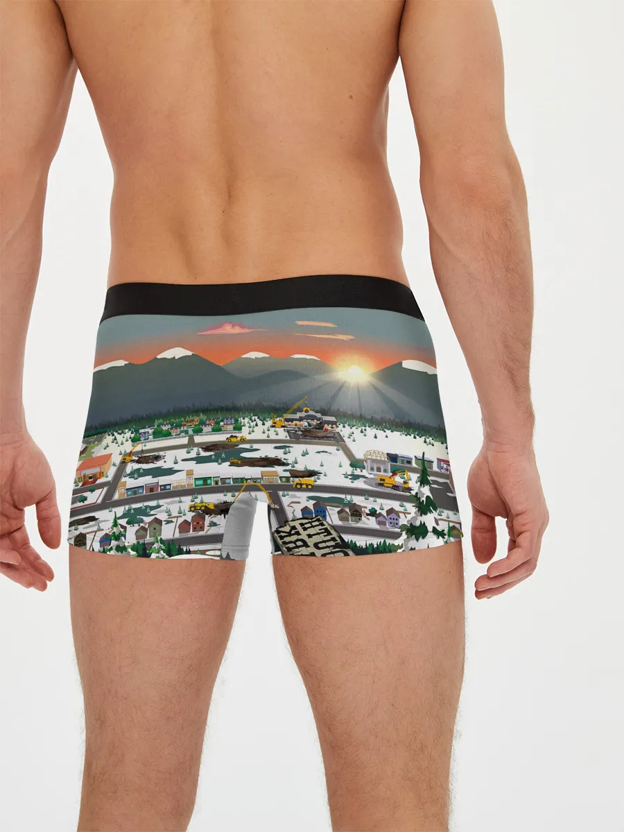 Мужские трусы боксеры / Южный Парк разрушенный город