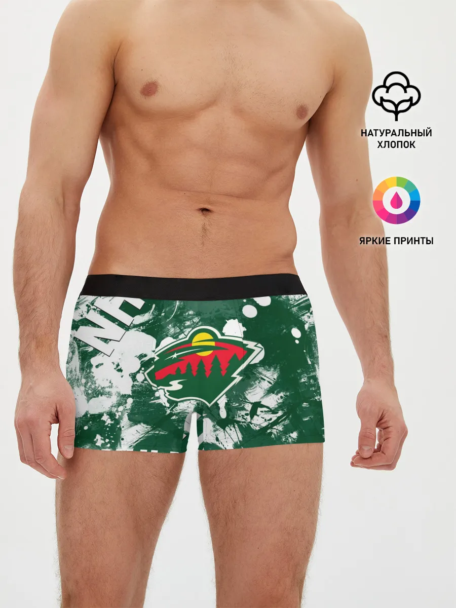 Мужские трусы боксеры / Minnesota Wild, Миннесота Уайлд