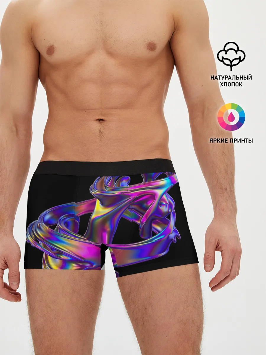 Мужские трусы боксеры / Голографический ураган