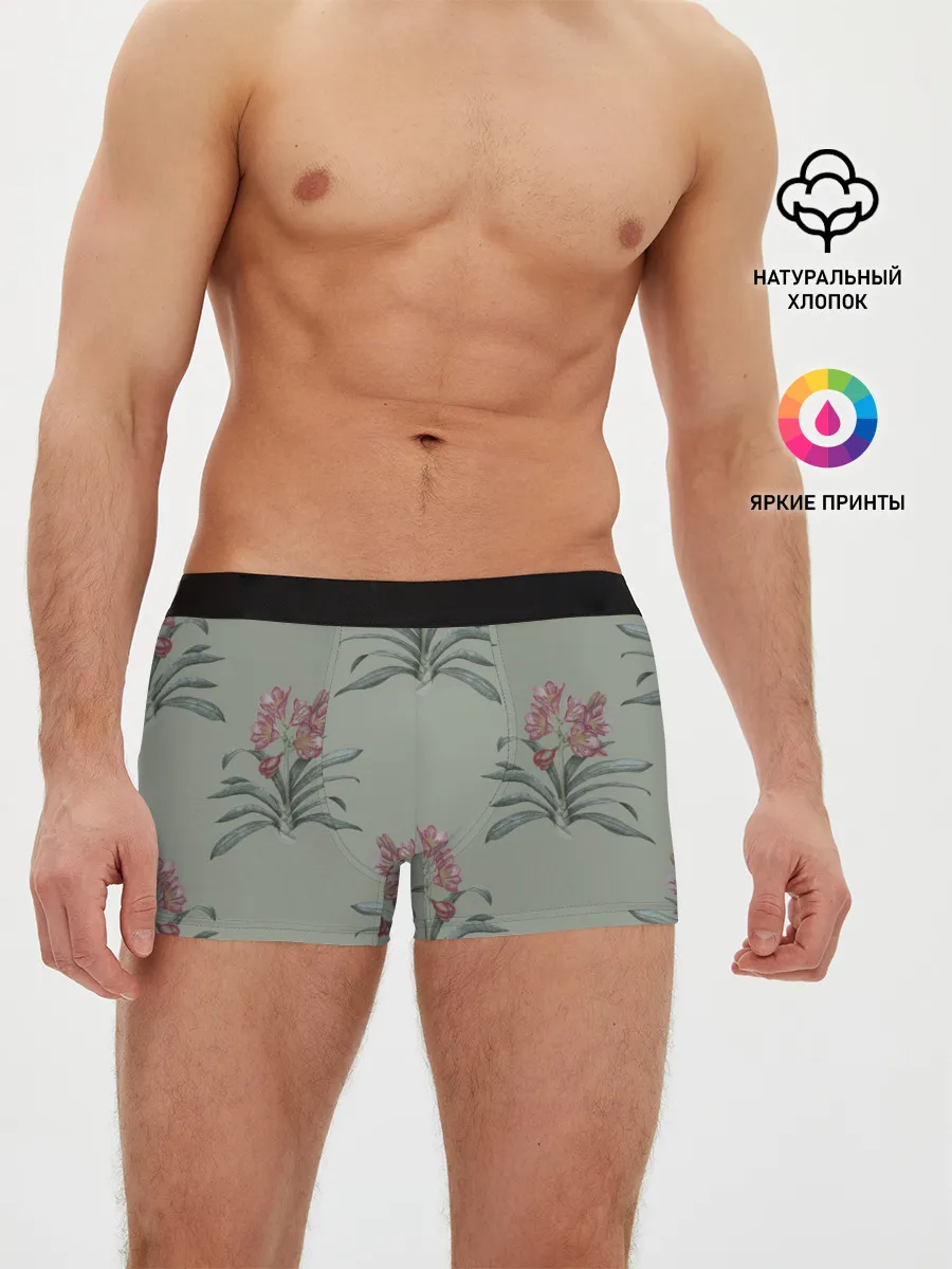 Мужские трусы боксеры / Цветы кливии