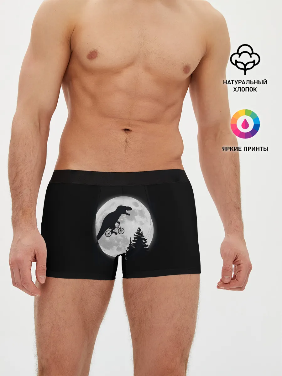 Мужские трусы боксеры / T-REX НА ЛУНЕ /