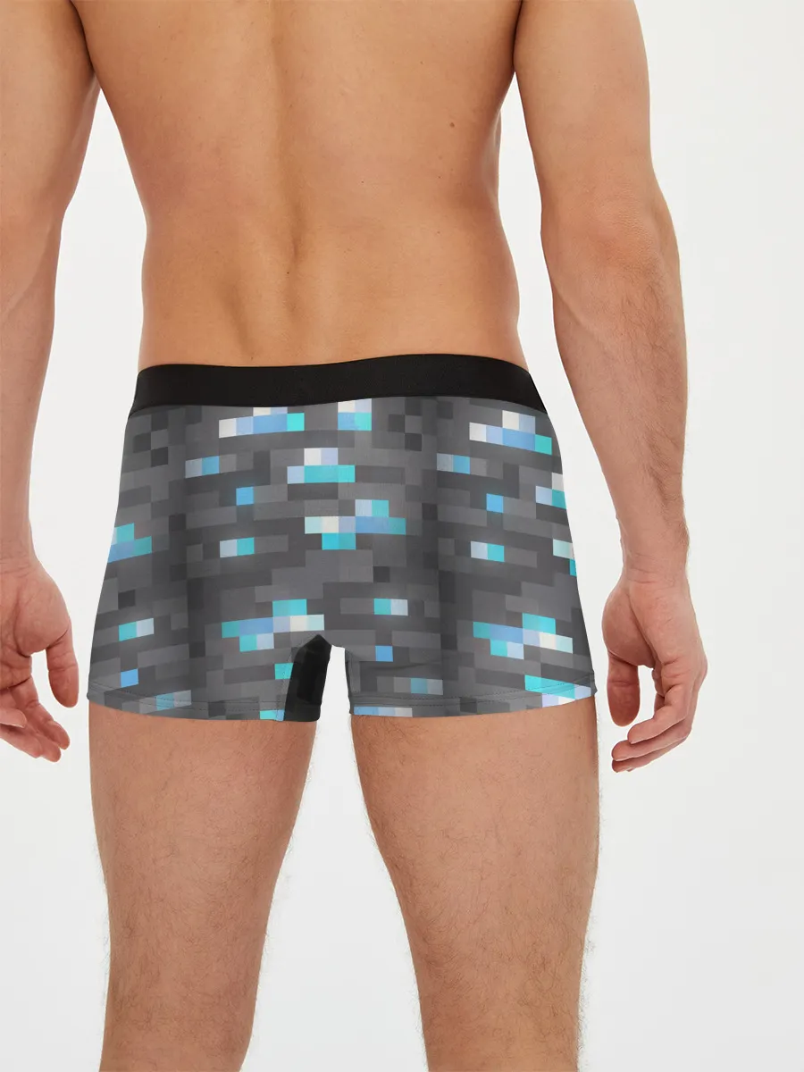 Мужские трусы боксеры / АЛМАЗНАЯ РУДА | DIAMOND ORE | MINCRAFT