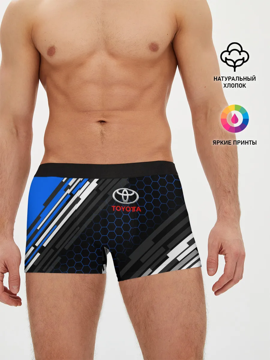Мужские трусы боксеры / TOYOTA SPORT / ЛИНИИ / LINES