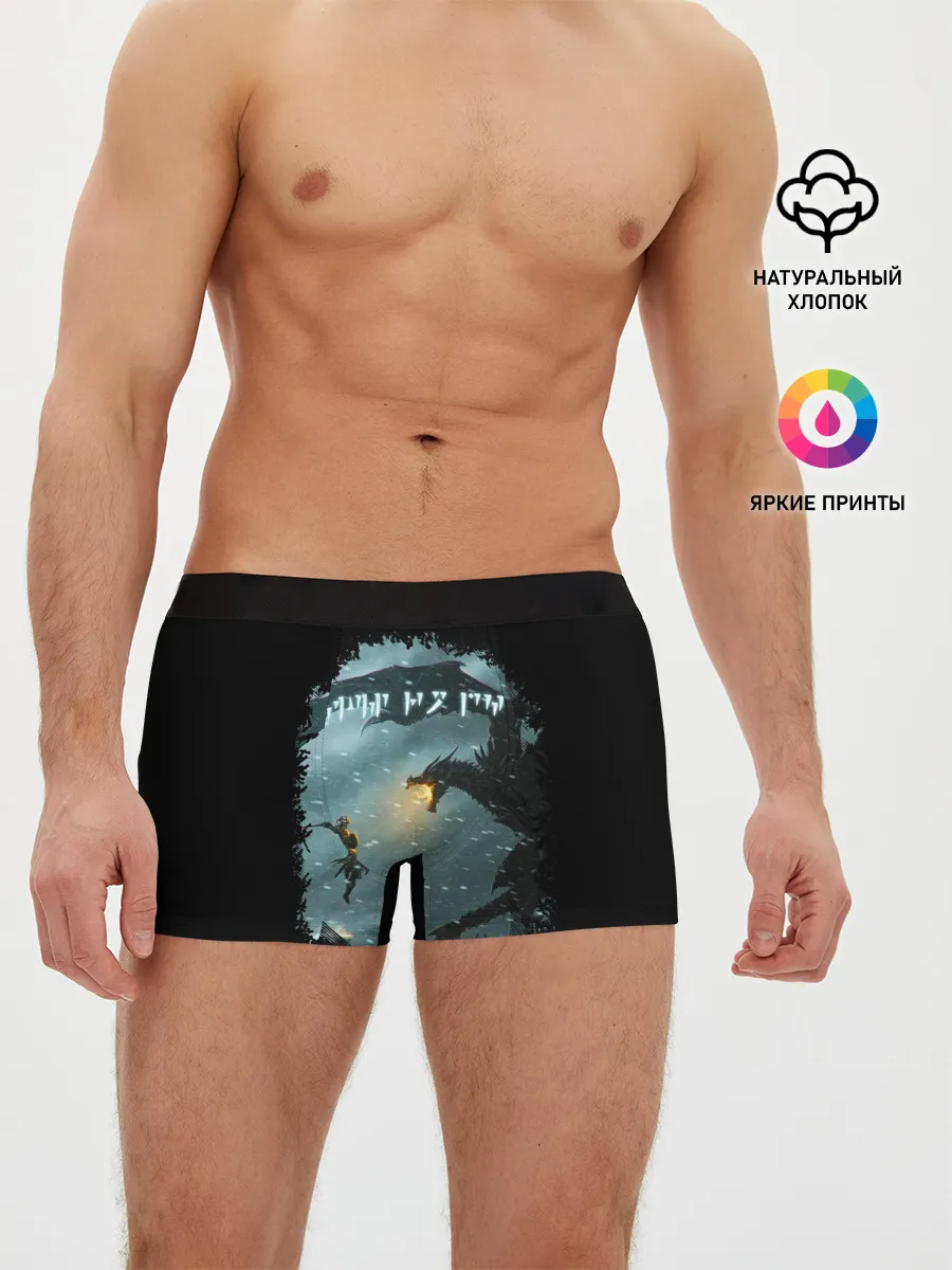 Мужские трусы боксеры / TES SKYRIM FIGHT DRAGON