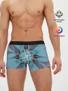 Мужские трусы боксеры / Абстрактный цветок. Голубой.